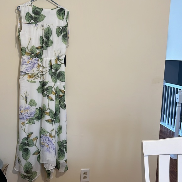 NEW WHBM Floral Sleeveless Ruched midi Dress size 10 - Picture 5 of 14